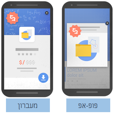 פופ-אפ מפריע, מעברון שמטריד